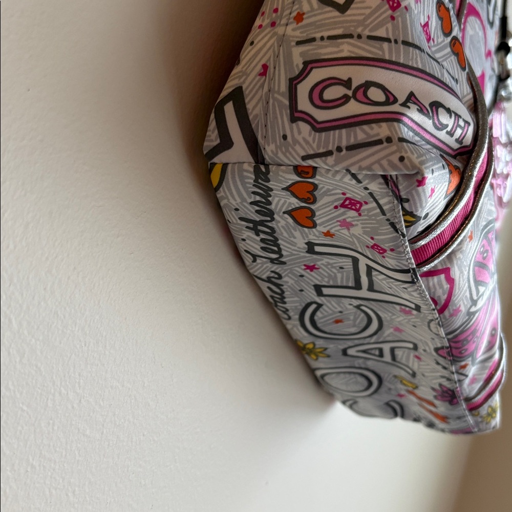 Coach Poppy Bandana Butterfly Graffiti Bag - Picture 5 of 8